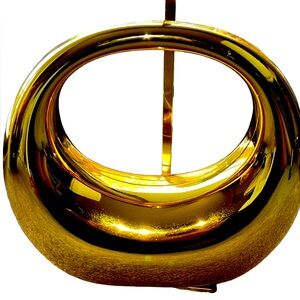 Gold Metallic Sculptural Acrylic Evening Handbag